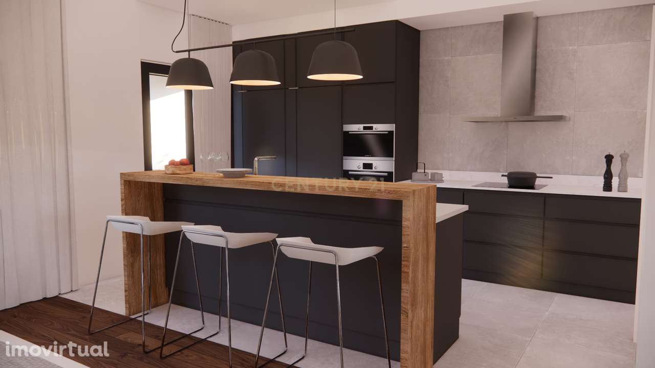 Moradia T3 Nova - Gaveto nas Villas do Olival – Arquitetura Moderna a - Grande imagem: 5/11