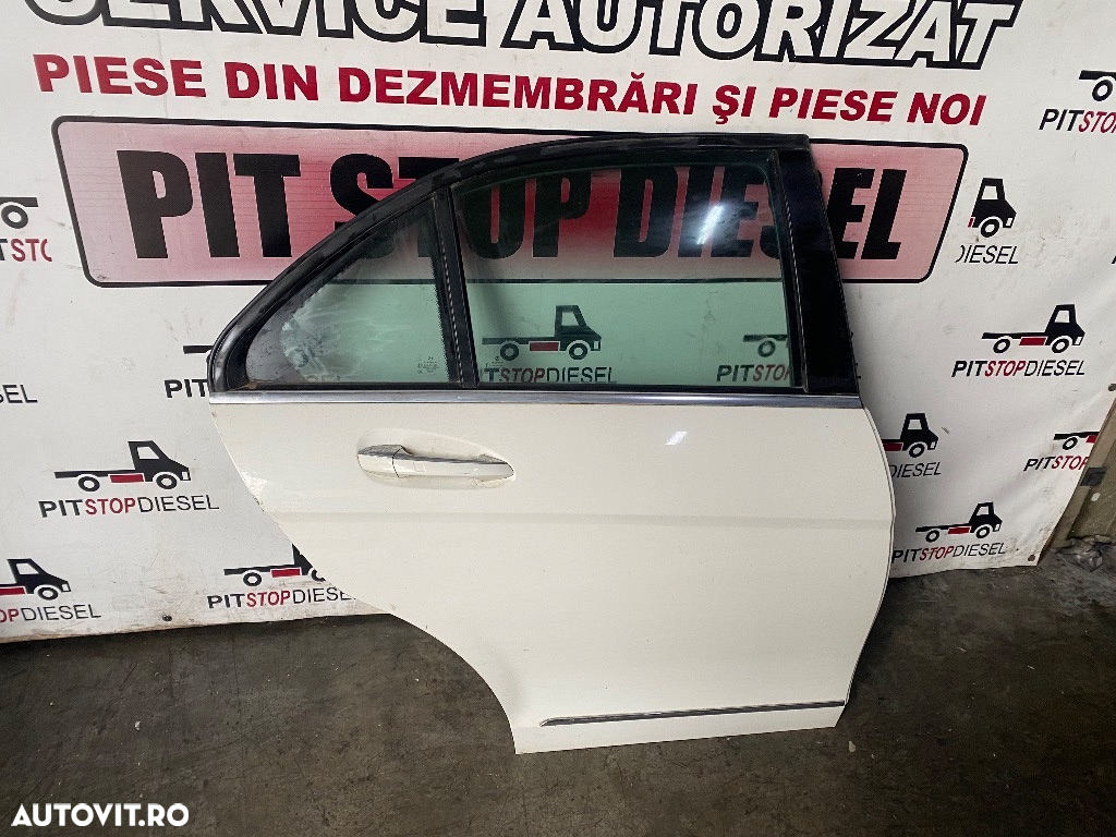 Usa portiera dreapta spate MERCEDES C-class W204 2007 2008 2009 2010 2011 2012 2013 2014 2015 alb alba - 3