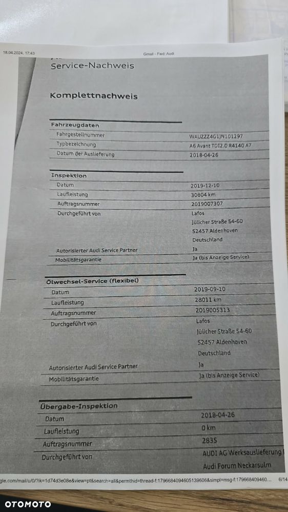 Audi A6 Avant 2.0 TDI Ultra DPF S tronic - 23