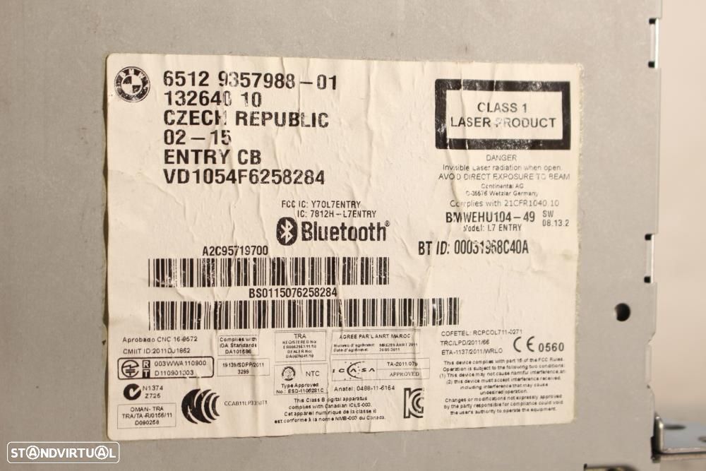 Rádio Bmw 1 (F20)  65129357988 / 9357988 / 13264010 / A2c95719700 - 7
