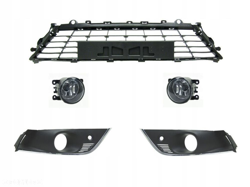 Renault Megane 16 - 20 Kratka / atrapy pod PDC + chromy + halogeny Zestaw - 1