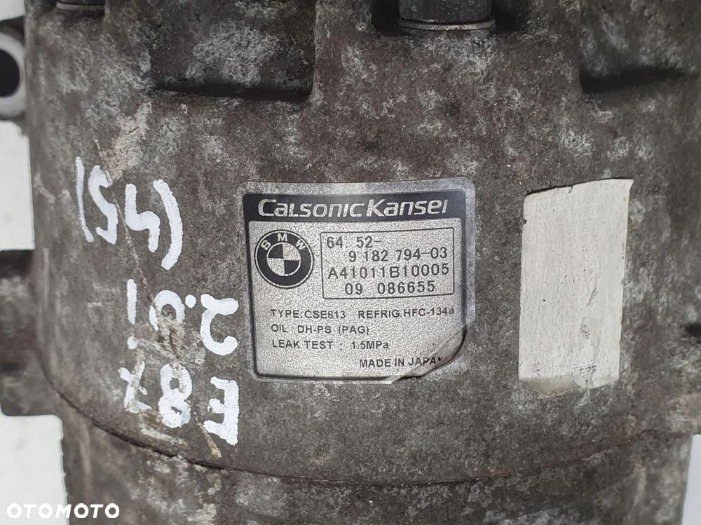 SPRĘŻARKA KLIMATYZACJI BMW E87 E90 2.0 i _ pompa 9182794 - 2