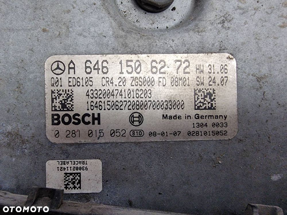 KOMPUTER SILNIKA ECU MERCEDES SPRINTER W906 A6461506272 - 3
