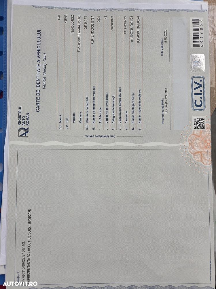 DAF XF530, 2020, 544.645km, KIT BASCULARE, cutie AUTOMATA+RETARDER 6 trepte, FRIGIDER, aer cond STATIONARE, Anvelope 80% ok, 480CP euro 6, - 36