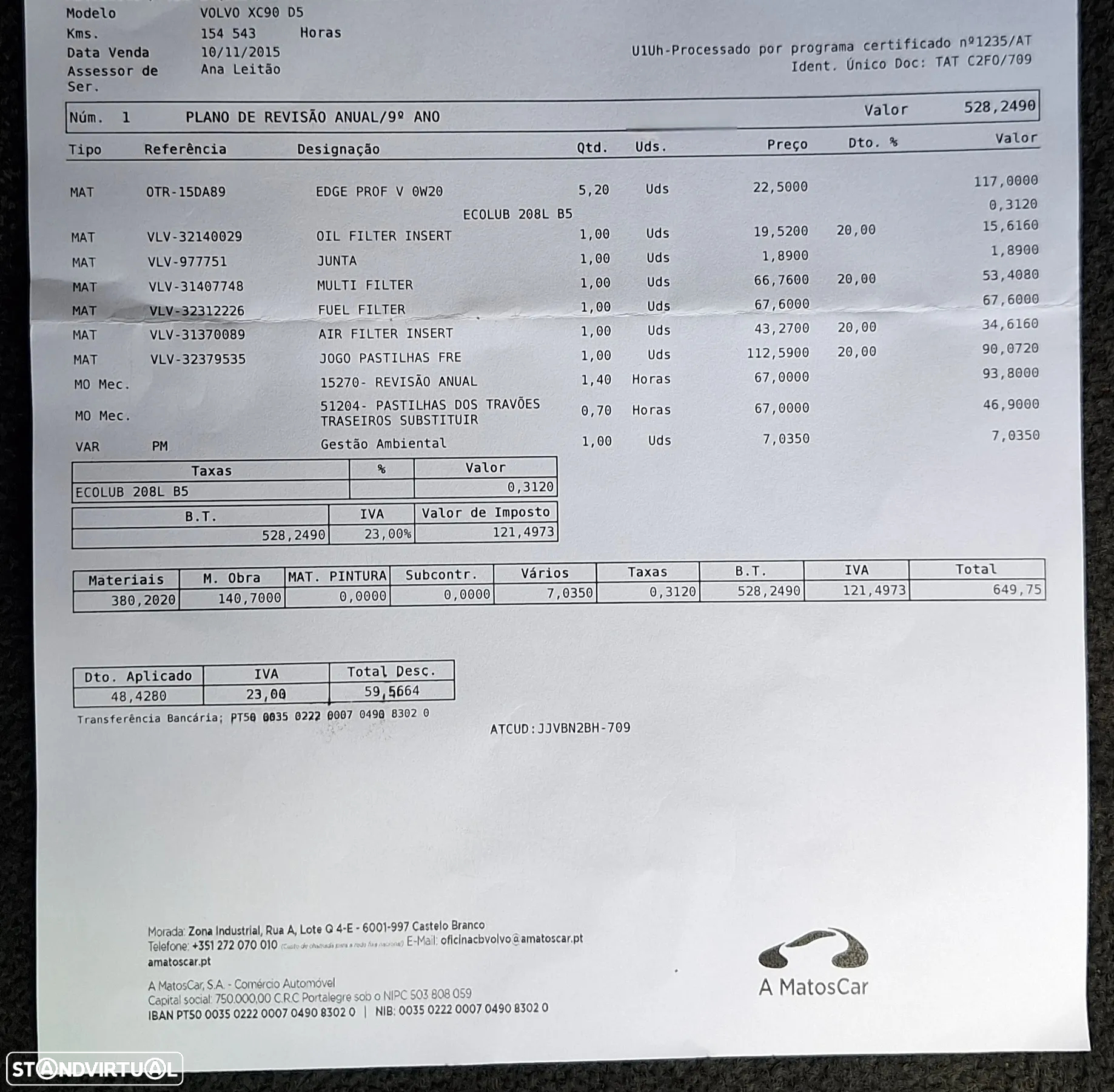 Volvo XC 90 2.4 D5 7L Nivel 3 Auto. - 21