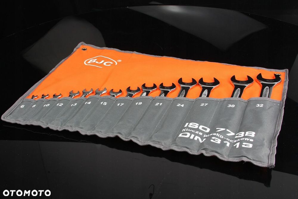 KLUCZE płasko oczkowe BJC 6-32 CrV ZESTAW GRUBE - 11