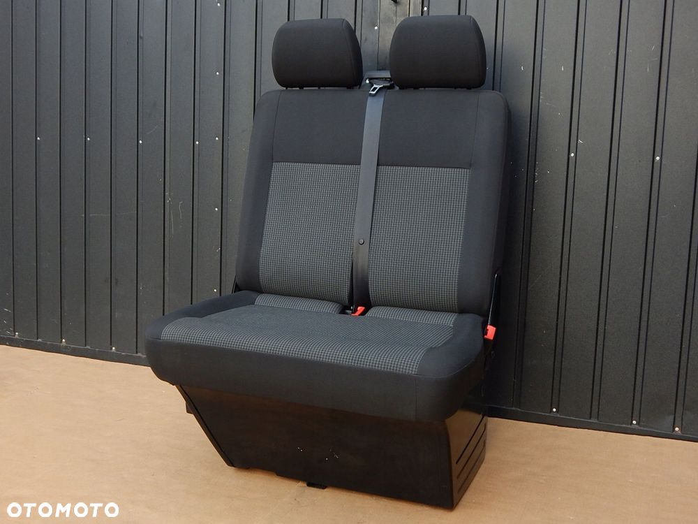 vw t5 lift t6 t6.1 fotel pasażera dwójka prawy przód ławka double grid - 3
