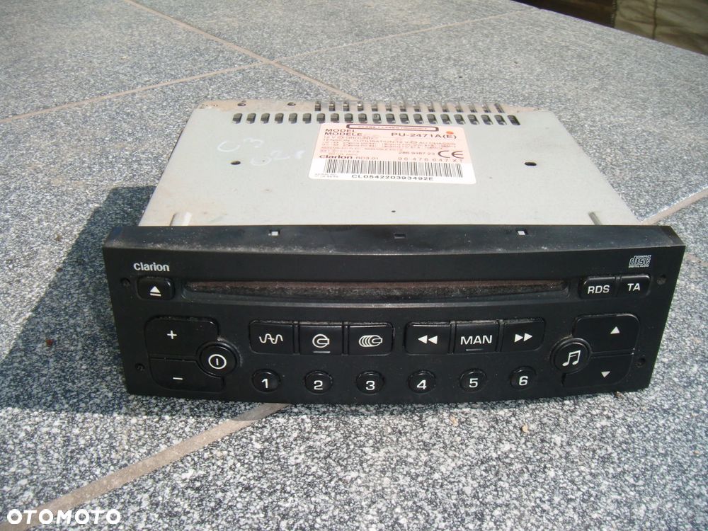 citroen c3 03r radio cd fabryczne 96476647xt - 1