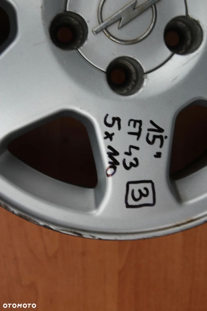 FELGA ALUMINIOWA OPEL ZAFIRA A B ASTRA H MERIVA B VECTRA C SIGNUM 15 CALI 5x110 ET43 SZTUKA - 3