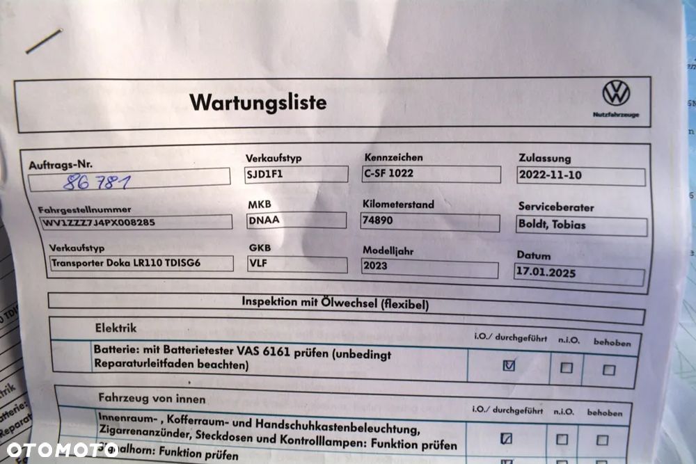 Volkswagen NOWY MODEL Skrzyniowy doka brygadówka paka KLIMA - 31