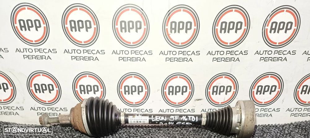 Seat Leon 5F 1.6 TDI, manga de eixo, braços, amortecedores, charriot, transmissões, valores na descrição. - 1