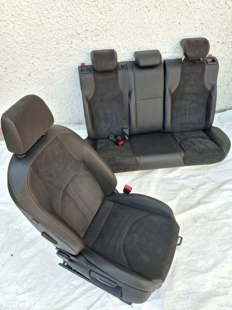 Seat Leon 5F FR Fotele Kanapa Komplet SKÓRA ALCANTARA BOCZKI DRZWI - 4