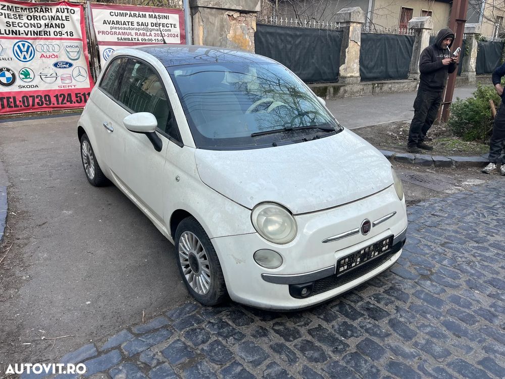 Bara fata completa Fiat 500 alb 2007 - 4
