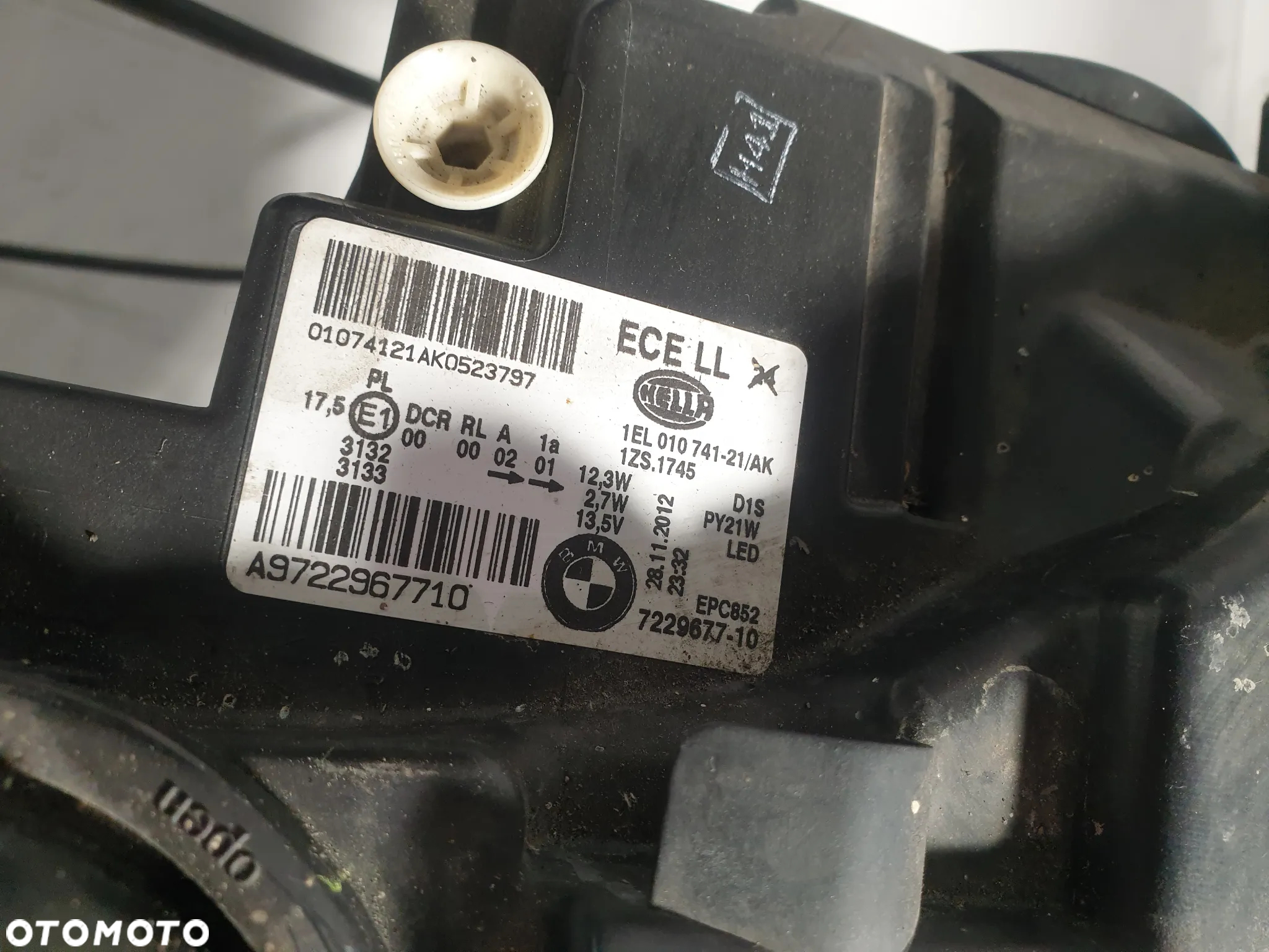 BMW 1  F20 F21 BŁOTNIK LEWY PRZÓD LEWY PRZEDNI  LAMPY LAMPA LEWA PRAWA LEWY PRAWY PRZÓD XENON ZDERZAK PAS PRZEDNI CHŁODNIC WZMOCNIENIE CZOŁOWE 475 BLACK SHAPPIRE JAK NOWY! POTESTOWY! - 8