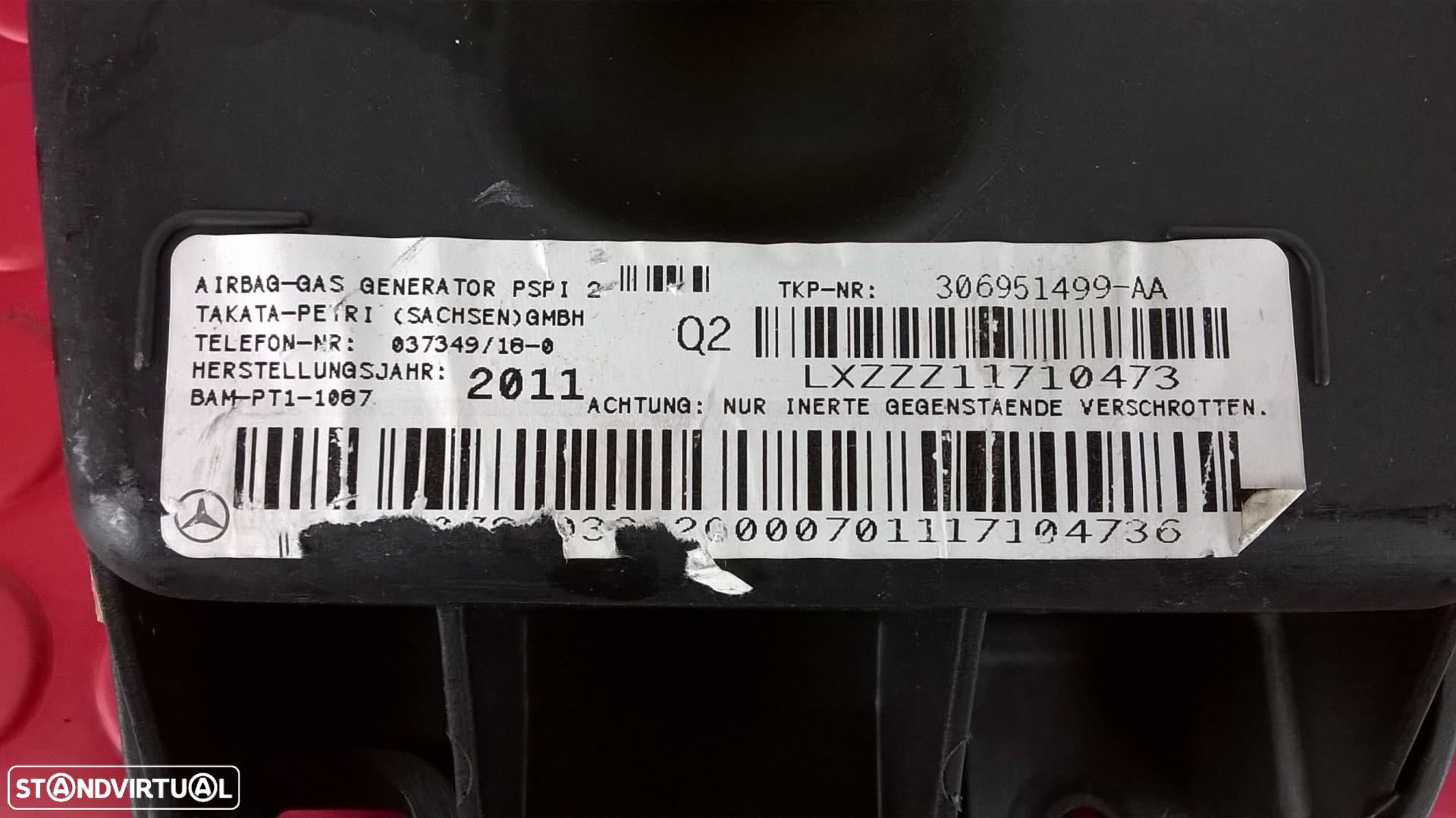 Kit Airbags - 305543899162-AM / 306951499-AA [Mercedes C220 W204] - 6