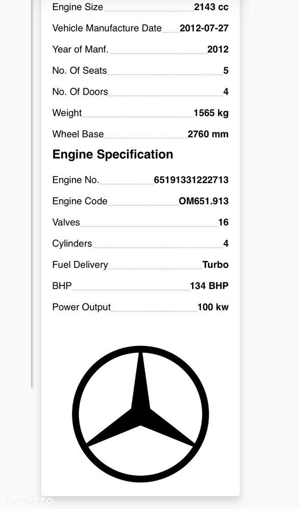 Silnik kompl Mercedes 651.913 om651.913 film video 2.2 sprinter 2012 - 12