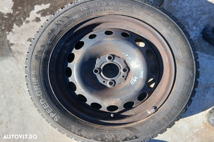 Janta tabla cu anvelopa 15 165/55 R15 ET38 5JX15H2 165/55 R15 ET38 5J - 1
