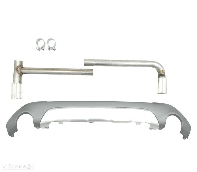 DIFUSOR BMW X1 F48 15- LOOK M + PONTEIRAS DE ESCAPE - 2