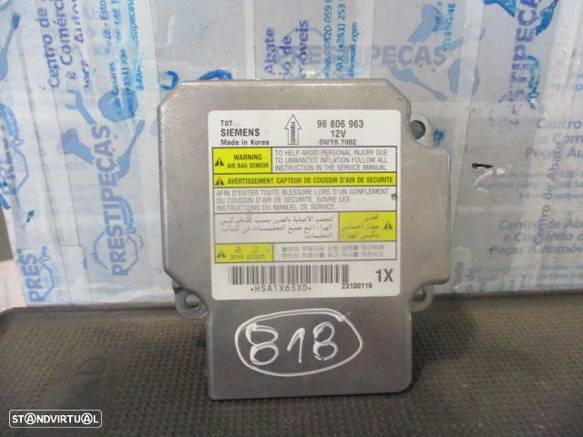 Modulo Airbag 96806963 CHEVROLET AVEO 2010 1.23 GPL 84CV 5P PRETO - 1