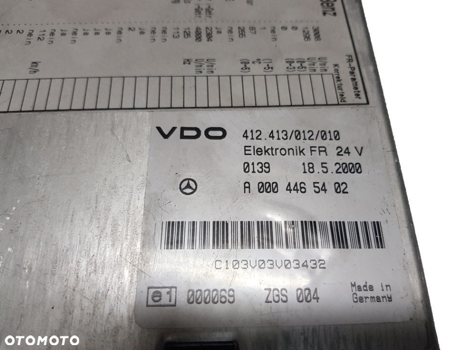 STEROWNIK MODUŁ FR VDO MERCEDES ATEGO A0004465402 - 2