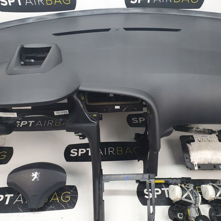 PEUGEOT 3008 DESKA ROZDZIELCZA KONSOLA KOKPIT PULPIT PODUSZKI AIRBAG AIR BAG PASY KIT SET - 3