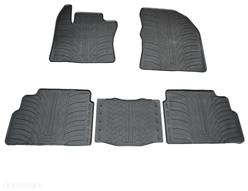 Set covorase auto din cauciuc Toyota Verso 2009-2013, Negru, Gledring, 5 buc. - 1