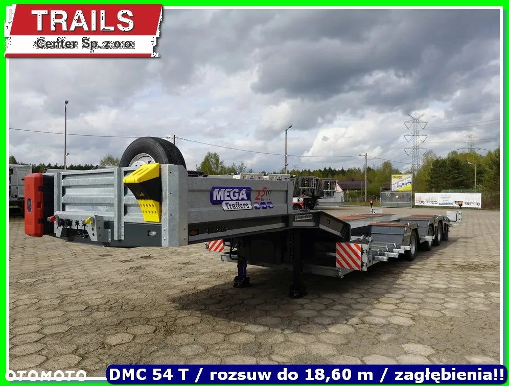 Mega Niskopodłoga dł. 9.50 m, 4 x załębienia na koła, ład. 43 T !!! - 5