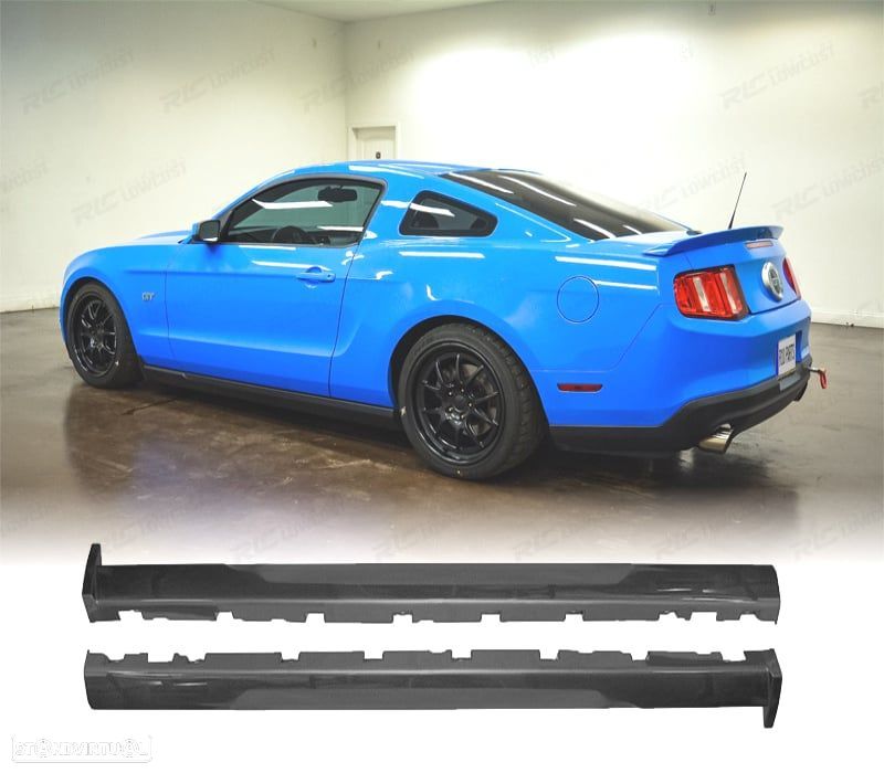 EMBALADEIRAS LATERAIS FORD MUSTANG 13-14 LOOK GT PRETO MATE - 1