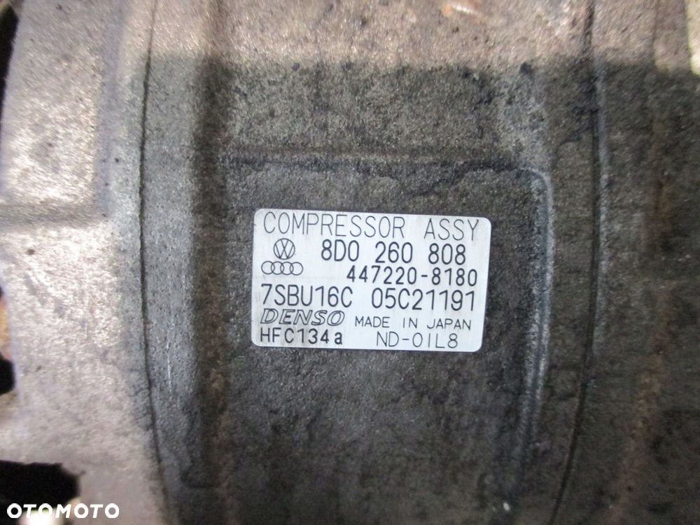 SPRĘŻARKA KOMPRESOR KLIMATYZACJI VW PASSAT B5 AUDI A4 1.9 TDI 8D0260808 - 2