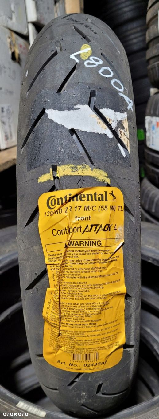 1x Continental ContiSportAttack 120/60R17 55W L800A - 2
