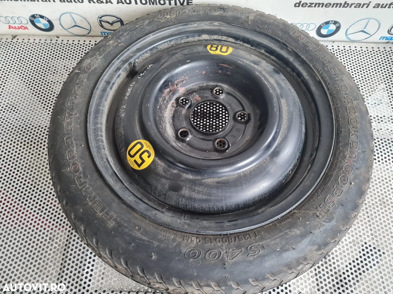 Roata Rezerva Slim R15 Kia Ceed An 2006-2007-2008-2009 - Dezmembrari Arad - 3