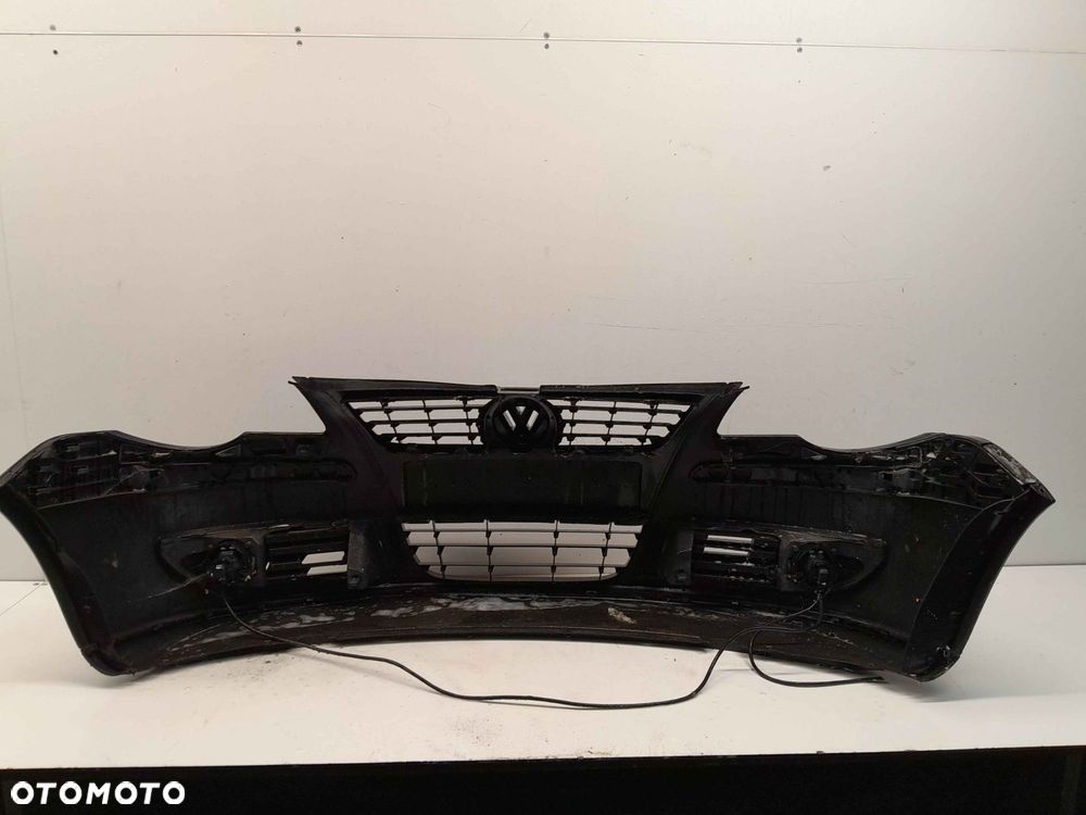 ^ ZDERZAK PRZÓD PRZEDNI VW VOLKSWAGEN POLO 9N3 LIFT FL LC9Z CZARNY HALOGENY - 5