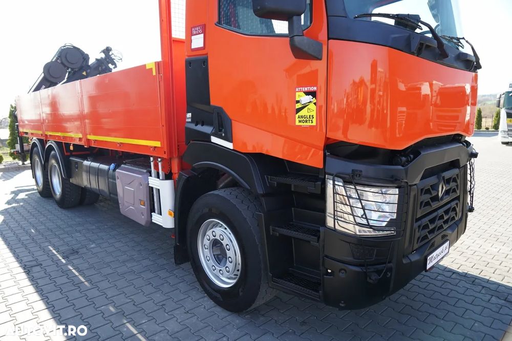Renault C 430 / 6x4 / LIVRARE 6.7 M + CUPTOR HIAB 166 ES-4 / EXTENSIE 12.5 M / RADIOCOMANDĂ / FURCĂ / ROTATOARE - 12