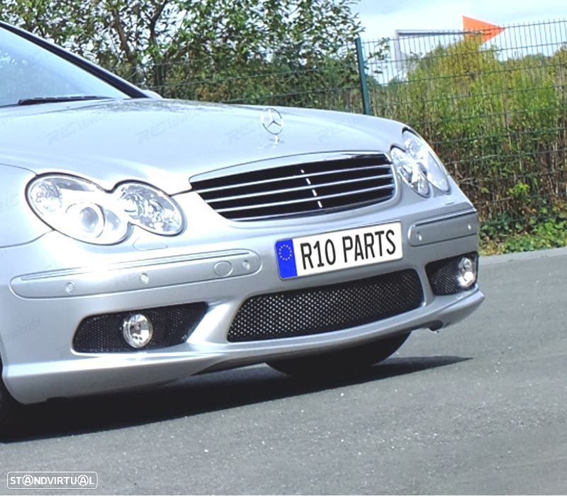 GRELHA CENTRAL INFERIOR MERCEDES CLASSE C W203 04-07 LOOK AMG - 3