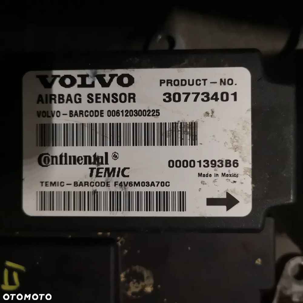 volvo s40 v50 ii panel sterowania pasy bezpieczeŃstwa sensor airbag - 6