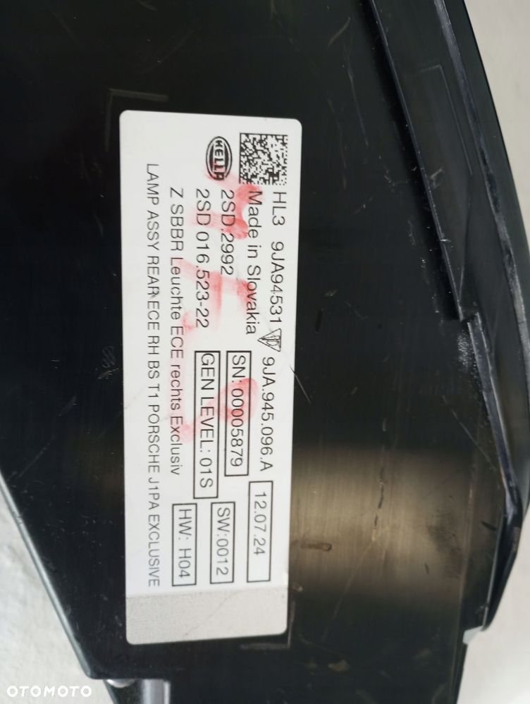 Lampa TYLNA PORSCHE TAYCAN 9J0-945082-K 9J0-945095-A 9J0-945096-K - 10