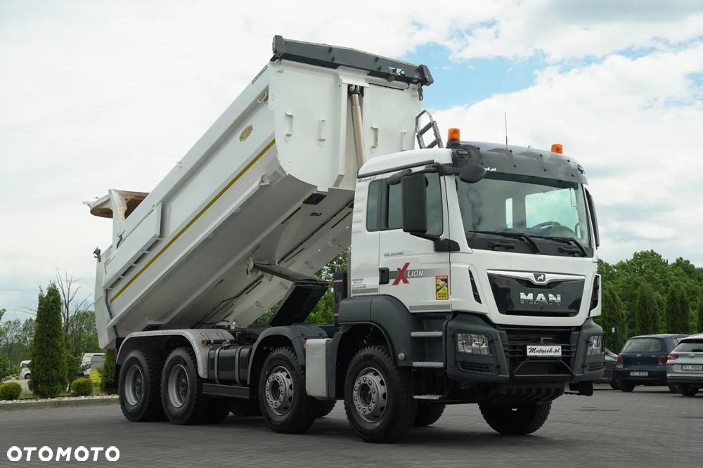 MAN TGS 35.460 / 8X4 / WYWROTKA TYLNOZSYPOWA / HYDROKLAPA / MEILLER KIPPER / AUTOMAT / OPONY 100% / PLANDEKA ELEKTRYCZNA /  EURO 6 - 7