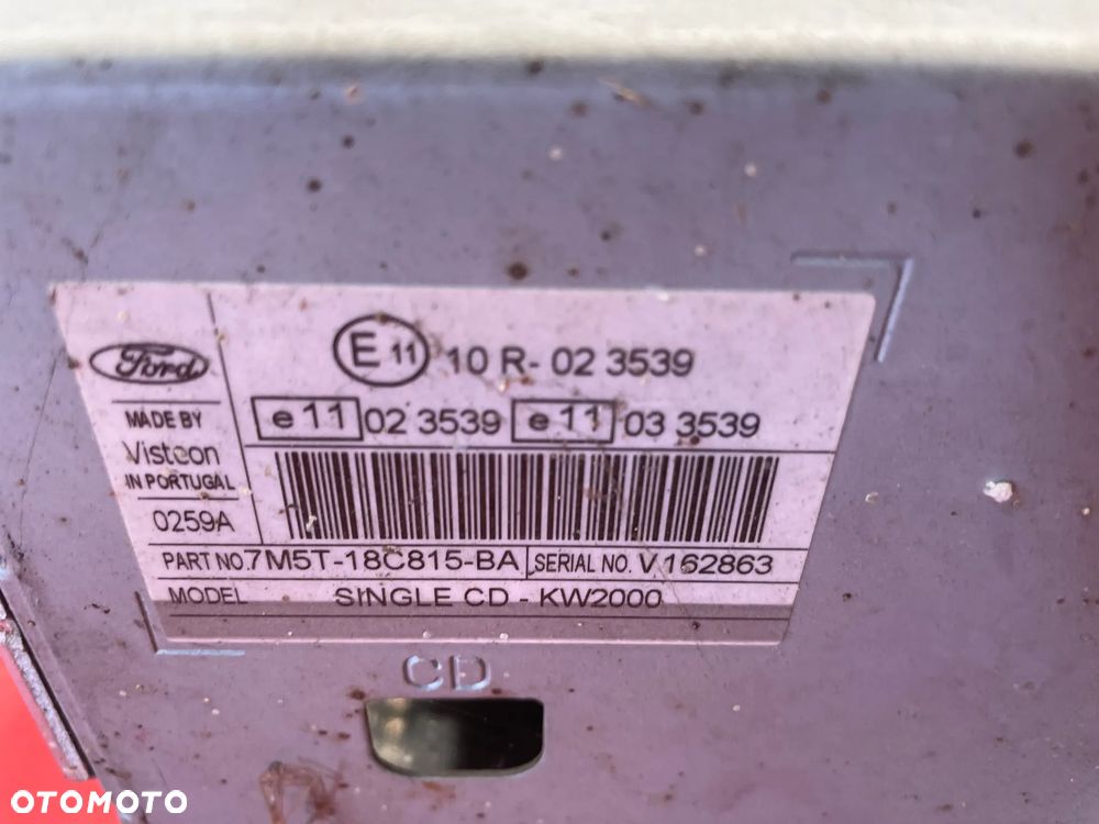 FORD RADIO SAMOCHODOWE 7M5T-18C815-BA - 5