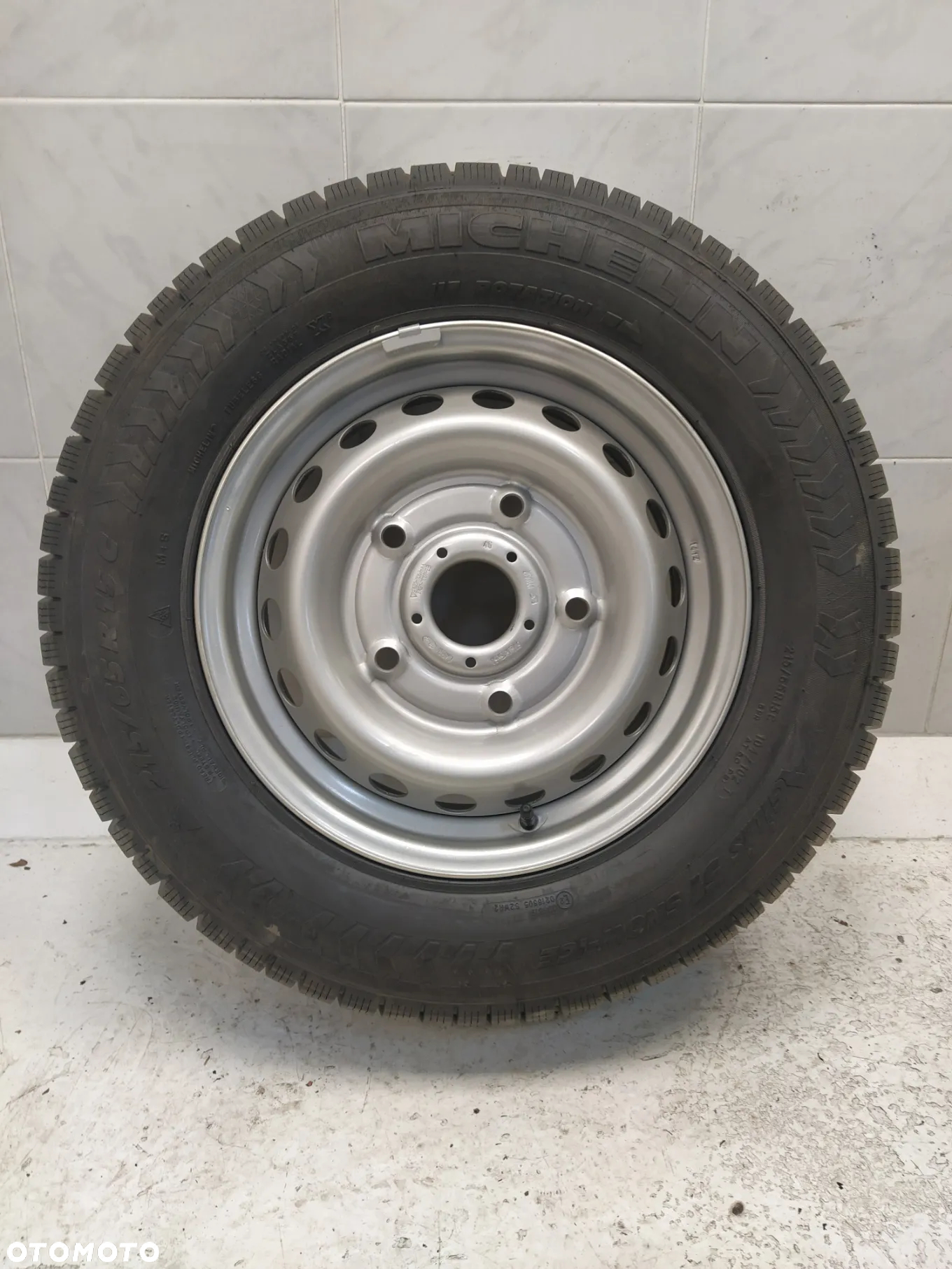 FORD TRANSIT CUSTOM 6,5x15 ORYGINALNE FELGI STALOWE R15 ET60 5X160 OPONY MICHELIN 215/65 KOŁA ZIMA BIEŻNIK ok 9.80mm - 3