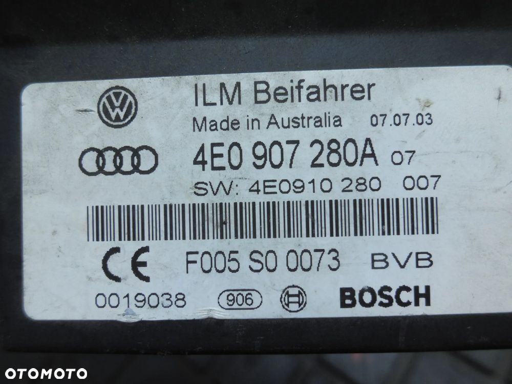 Moduł sterownik napięcia 4E0907280A A8 D3 4.0TDI - 2