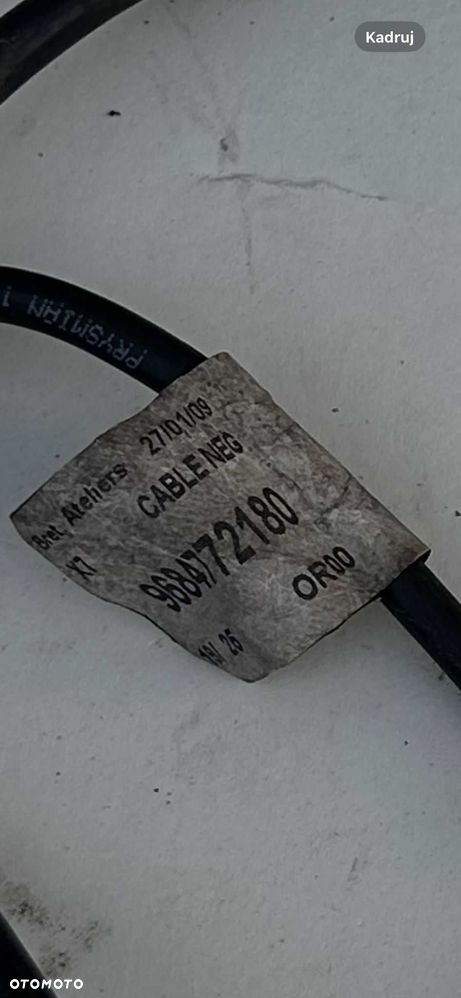 Bezpiecznik kabel klema minusowa Citroen 96644.48980  968477.2180 - 5
