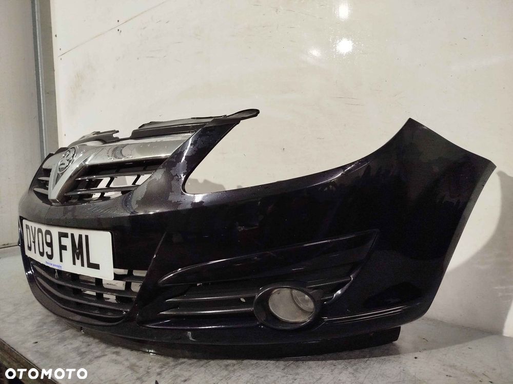 + ZDERZAK PRZÓD PRZEDNI OPEL CORSA D Z20R CZARNY HALOGENY - 2