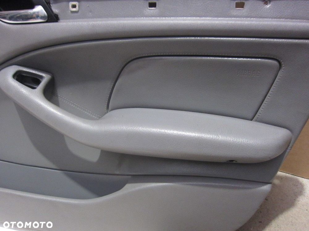 BMW E46 SEDAN KOMBI BOCZEK PRAWY TAPICERKA DRZWI SZARA SZARY SKÓRA SKÓRZANY - 3