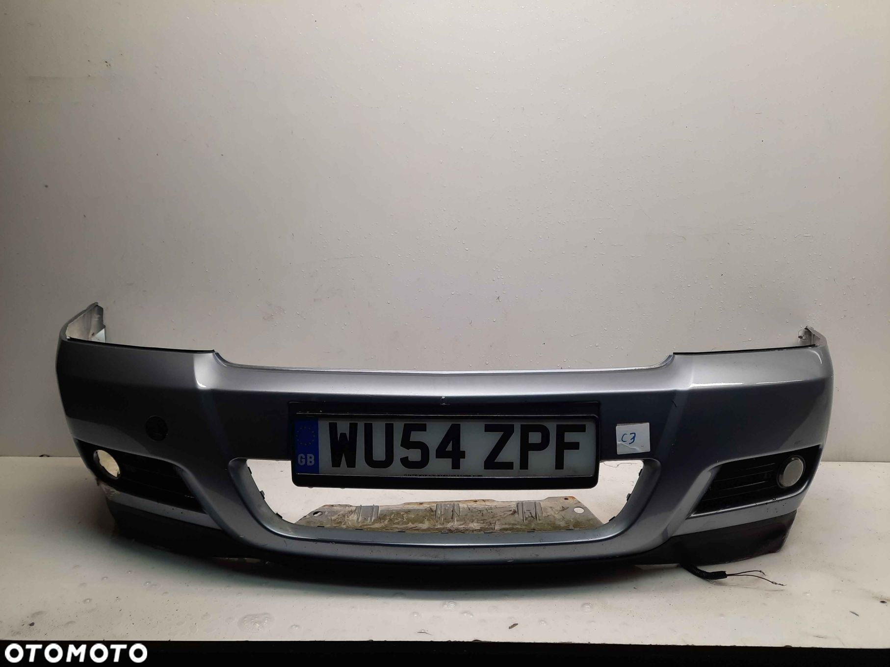 ^ ZDERZAK PRZÓD PRZEDNI OPEL VECTRA C GTS Z163 SZARY HALOGENY - 1