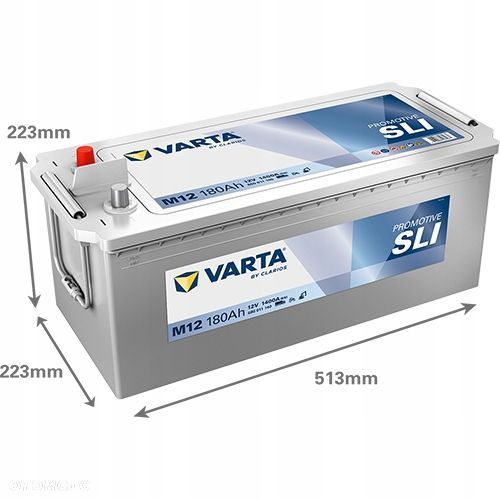 Akumulator Varta PROMOTIVE SLI M12 12V 180Ah 1400A - 46,5 kg - 2