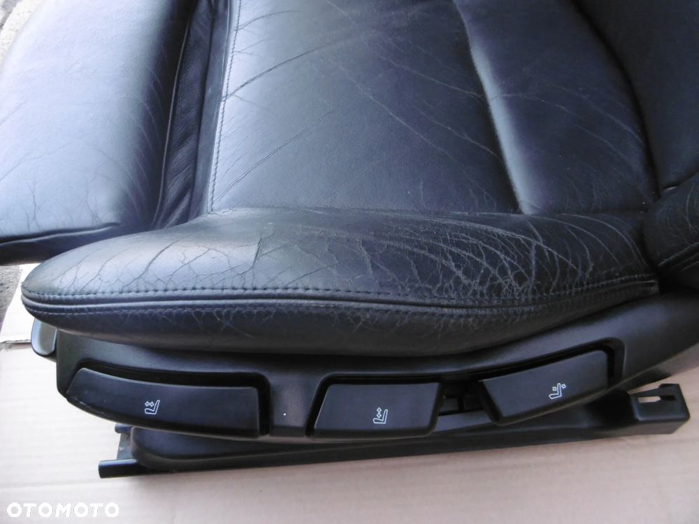 Fotele przednie sportsize czarna skóra skórzane bmw e46 sedan kombi - 5