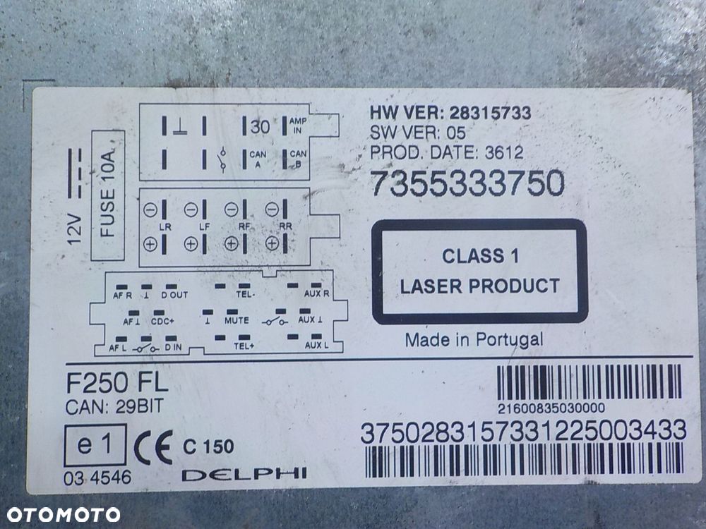 CITROEN JUMPER II LIFT 2.2 HDI 13r radio CD 7355333750 - 5