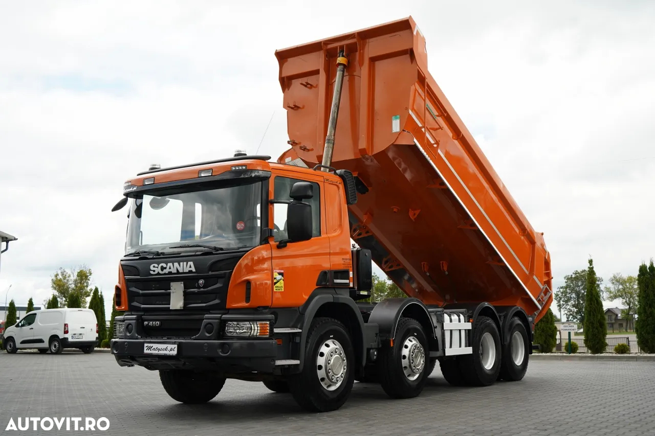 Scania P 410 / 8x4 / BASCULATOR SPATE / SARCINĂ UTILĂ 21 TONE / ANVELOPE 100% - 2