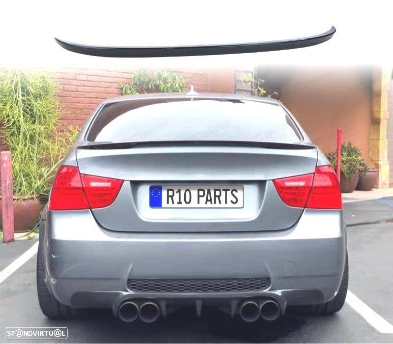AILERON SPOILER BMW E90 05-11 LOOK M3 PRETO BRILHANTE - 1