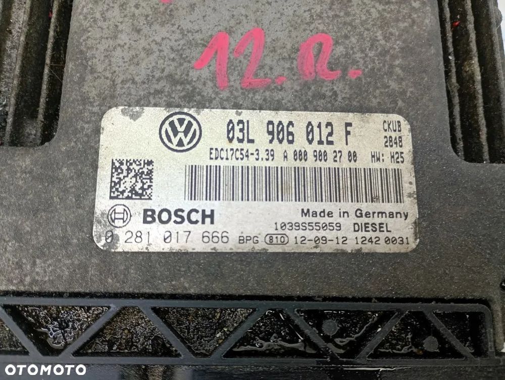sterownik silnika komputer vw crafter 2.0 tdi 163 km lift 03l906012f 0281017666 - 4